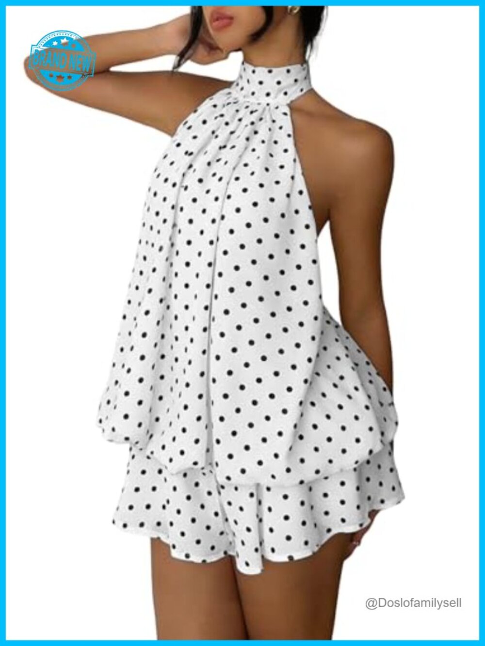 Chiffon Halter Drop Waist Mini Dress Ruffle Formal Wedding Guest
